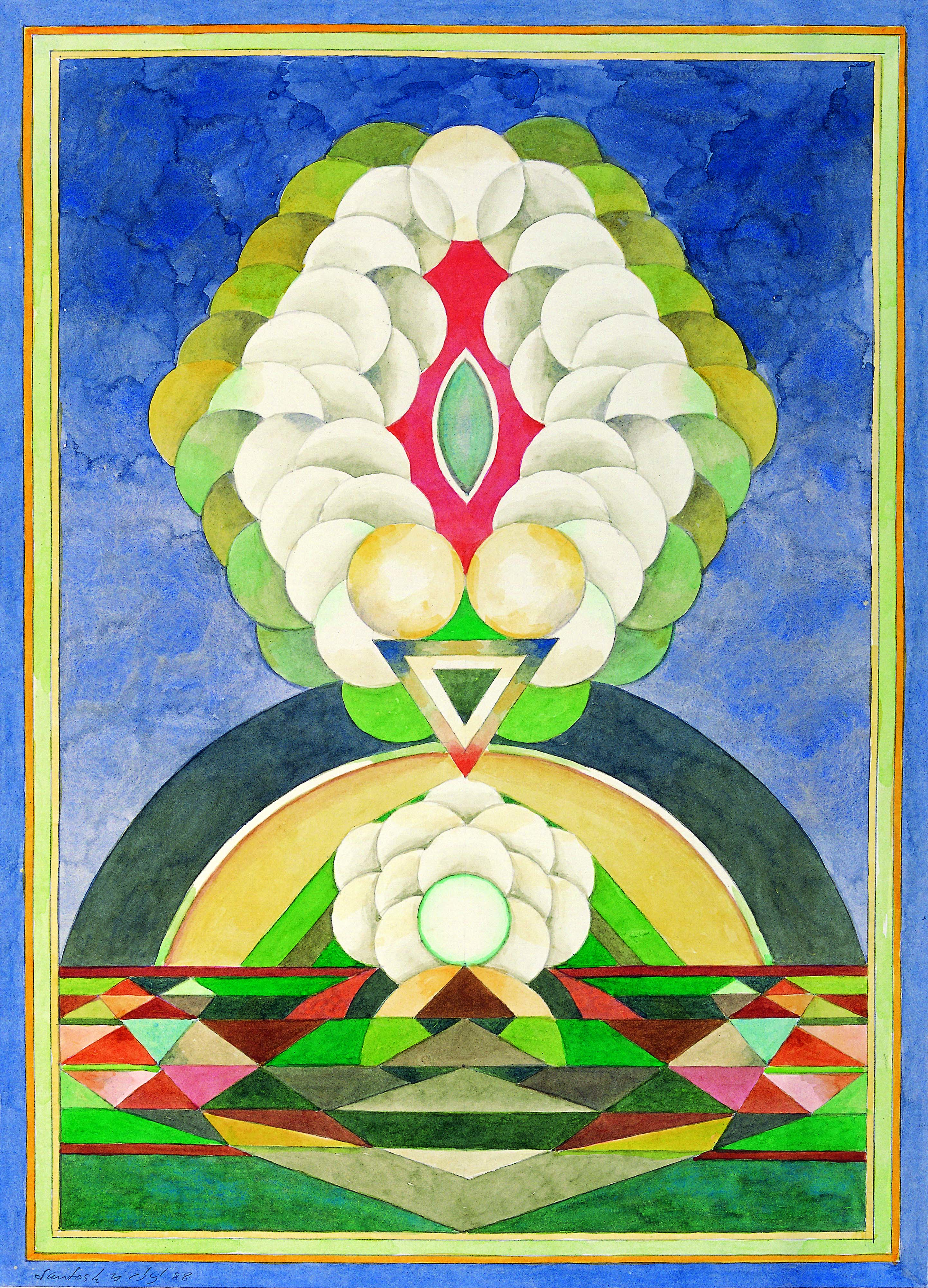 G R Santosh, Untitled, 1988, Watercolor on paper