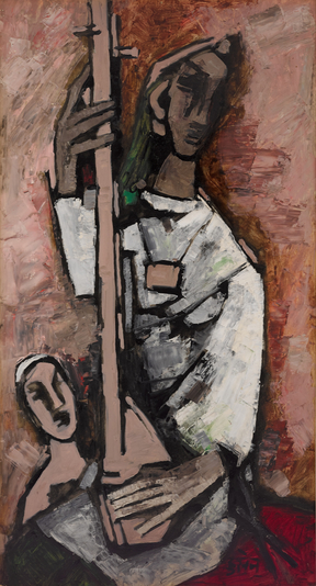 M F Husain, Untitled (Circus Series), 1969, Crayon on paper