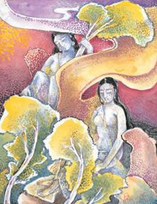 Ramgopal Vijaivargiya, Untitled, 1995, Watercolor on paper
