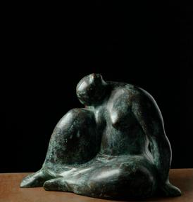 P D Gupta, Toe Point, 1950, Bronze AC2