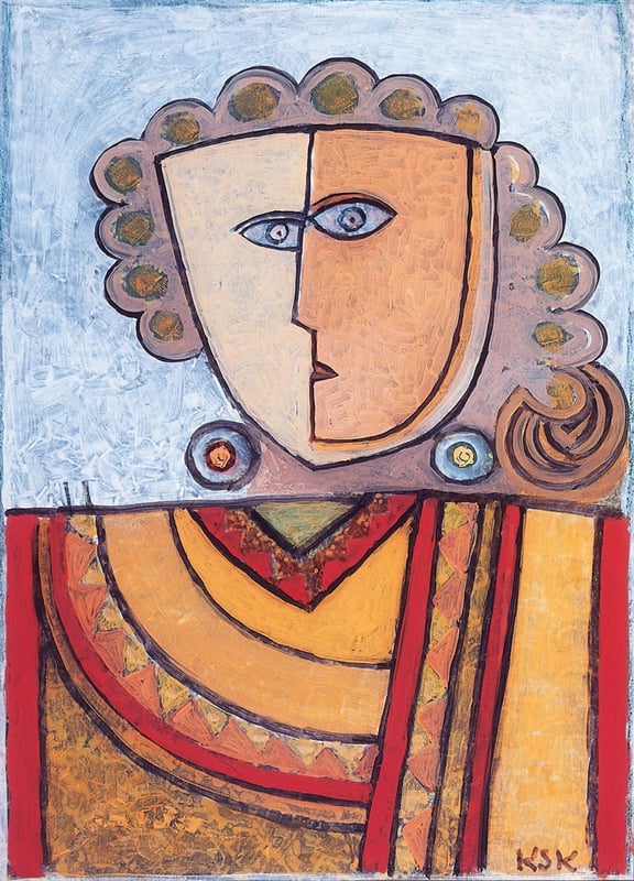 K S Kulkarni, Urmila, 1980s, Acrylic on paper