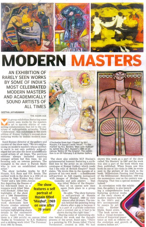 The Asian Age, 26 January 2016: Modern Masters