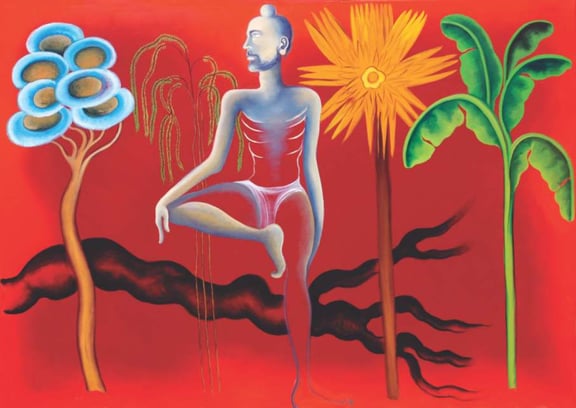 Arpana Caur, Yogi, 2010, Oil on Canvas