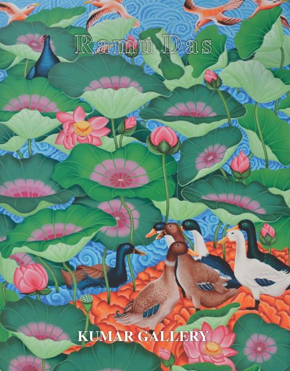 Cover of Re-Encountering Fantasy and Humor: Paintings by Ramu Das from 2012 to 2015, Kumar Gallery, 2015