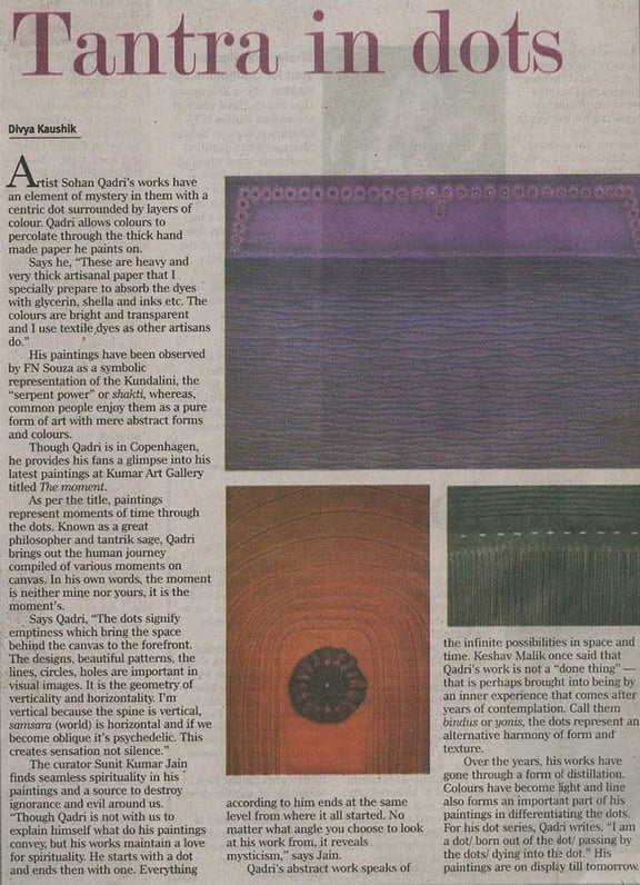 The Pioneer, 30 October 2007: Tantra in Dots