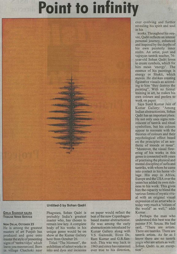 The Tribune, 24 October 2007: Point to Infinity